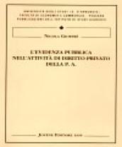 L'evidenza pubblica nell'attività di diritto privato della pubblica amministrazione. Riferimenti alle norme sui pubblici appalti