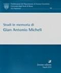 Studi in memoria di Gian Antonio Micheli