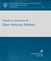 Studi in memoria di Gian Antonio Micheli