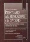 Prontuario della separazione e del divorzio. Rapporti patrimoniali tra i coniugi e affidamento dei figli