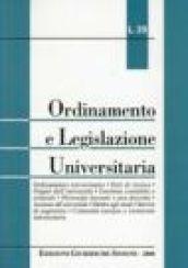 Ordinamento e legislazione universitaria