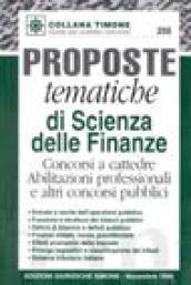 Proposte tematiche di scienza delle finanze