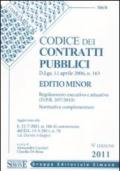Codice dei contratti pubblici. Ediz. minore