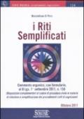 I riti semplificati