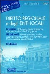 Diritto regionale e degli enti locali