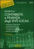 Elementi di contabilità e finanza degli enti locali