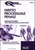 Diritto processuale penale. Manuale di base per la preparazione alla prova orale