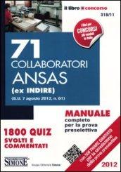 71 collaboratori ANSAS (ex Indire). Manuale completo per la prova preselettiva