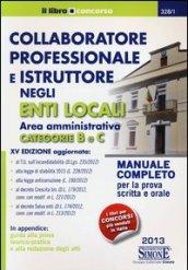 Collaboratore professionale e istruttore negli enti locali. Area amministrativa. Categorie B e C