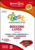 Test ammissione Bocconi-Luiss. Teoria e quiz commentati di logica, matematica, inglese online. Con software
