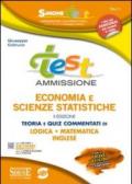 Test ammissione economia e scienze statistiche. Teoria e quiz commentati di logica, matematica, inglese. Con software di simulazione