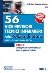 56 vice revisori tecnici infermieri nella Polizia di Stato. Quiz a risposta commentata per la prova unica