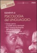 214/6 ELEMENTI DI PSICOLOGIA DEL LINGUAGGIO