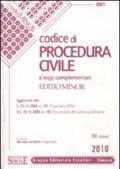 Codice di procedura civile e leggi complementari. Ediz. minore