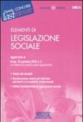 Elementi di legislazione sociale