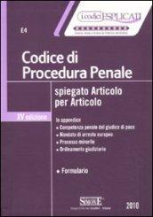 Codice di procedura penale spiegato articolo per articolo