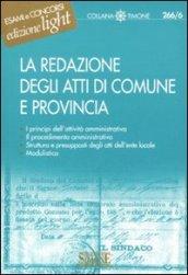 La redazione degli atti di comune e provincia