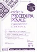 Codice di procedura penale e leggi complementari. Editio minor