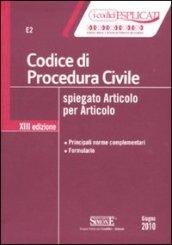 Codice di procedura civile spiegato articolo per articolo