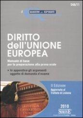 Diritto dell'Unione Europea. Manuale di base per la preparazione alla prova orale