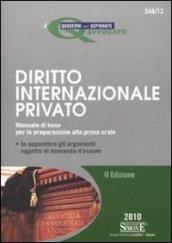 Diritto internazionale privato. Manuale di base per la preparazione alla prova orale