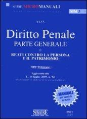 Istituzioni di diritto privato 2009-Diritto penale. Parte generale e reati contro la persona e il patrimonio 2009