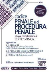 Codice penale e di procedura penale e leggi complementari. Ediz. minore