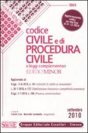 Codice civile e di procedura civile e leggi complementari. Ediz. minore