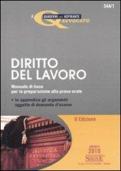 Diritto del lavoro. Manuale di base per la preparazione alla prova orale