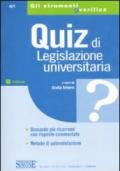 Quiz di legislazione universitaria