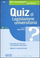 Quiz di legislazione universitaria