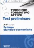 Tirocinio formativo attivo. Test preliminare. A-41