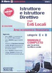 *328/3 ISTRUTTORE E ISTRUTTORE DIRETTIVO NEGLI ENTI LOCALI Area economico-finanziaria Categorie C e D