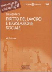 Elementi di diritto del lavoro e legislazione sociale