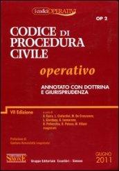 Codice di procedura civile operativo. Annotato con dottrina e giurisprudenza