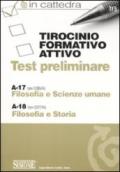 Tirocinio formativo attivo. Test preliminari. A-17. A-18