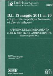 Appendice di aggiornamento al codice delle leggi amministrative. Aprile 2011