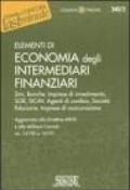 Elementi di economia degli intermediari finanziari