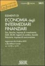 Elementi di economia degli intermediari finanziari