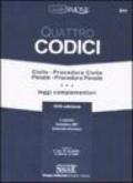 Quattro Codici - Civile - Procedura Civile - Penale - Procedura Penale e leggi complementari. In appendice: Comunitaria 2007 - Criminalità informatica. 17 ed. 2008