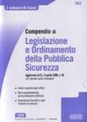 Compendio di legislazione e ordinamento della Pubblica Sicurezza