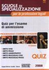 Scuole di specializzazione per le professioni legali. Quiz per l'esame di ammissione