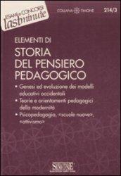 Elementi di storia del pensiero pedagogico