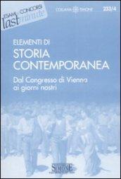 Elementi di storia contemporanea. Dal Congresso di Vienna ai giorni nostri