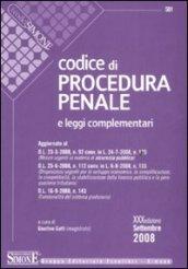 Codice di Procedura Penale e leggi complementari. 30 ed. 2008