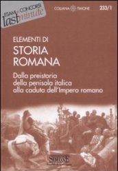 Elementi di Storia Romana: Dalla preistoria della penisola italica alla caduta dell'Inpero romano (Il timone)