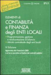 Elementi di contabilità e finanza degli enti locali