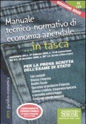 Manuale tecnico-normativo di economia aziendale