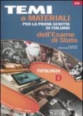 Temi e materiali per la prova scritta di italiano dell'esame di stato. Tipologia D