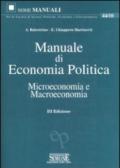 Manuale di economia politica. Microeconomia e macroeconomia